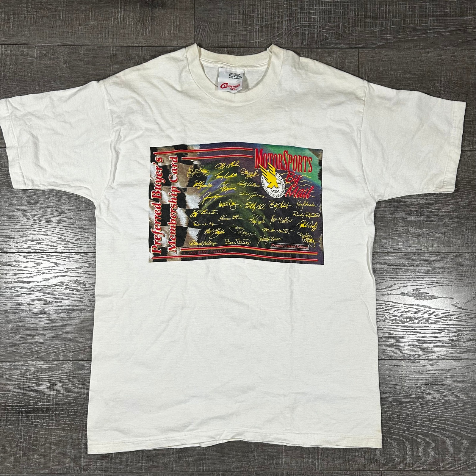 Competitors View Motorsports By Mail T Shirt Large L Signed Graphics Racing